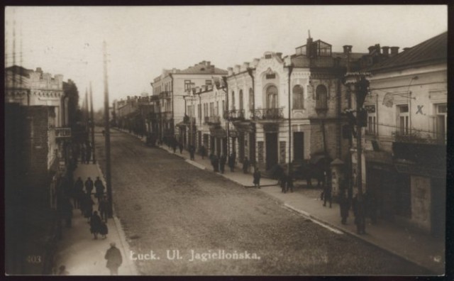 Вулиця Яґеллонська у Луцьку (нині – Лесі Українки), фото 1928 року