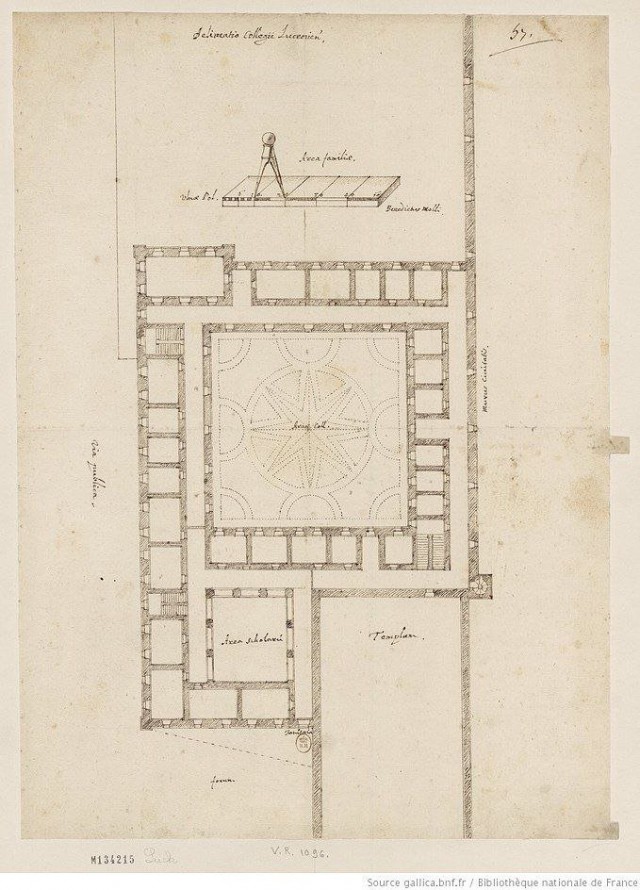 План Луцького колеґіуму єзуїтів авторства італійського архітектора Бенедикто Моллі, 1646 рік